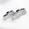 Anelli a grappolo 2 pezzi / set Anello per coppia in argento sterling 925 Promessa per gli amanti Elegante dito Uomo Donna Gioielli da sposa di moda