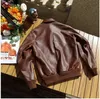 Men s Leather Faux Yr Classic A 2 Oil Cowhide Coat Luxury A2 Air Force äkta läderjacka Extrapera Bomber Rider Real Tyg 231110