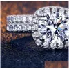 Band Rings Nice Diamond Ring For Men Women Love Couple Valentine S Day Gift Alloy Plated Sier Rhinestone Moissanite Mens Wed Dhgarden Dhgew