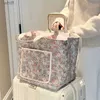 DIAPER Väskor Korea Floral Print Mother and Baby Diaper Bag Organizer stor kapacitet Portable Mommy Bag Maternity Women Shoulder Messenger Bagl231110