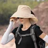 Chapeaux à large bord Chapeau de godet Visière anti-boulochage Toucher la peau Anti-UV Trendy Lady Léger Cool Sun