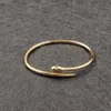 Bangle Prosta modna bransoletka miedziana w kształcie węża otwierająca regulowana złote retro węża bransoletki mężczyźni biżuteria osobowość 231109