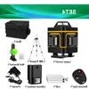 FreeShipping 16 Lines 4D Green Laser Level Self-Leveling Wireless Remote With Digital Battery Jqcaw