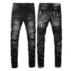 Lila Jeans American High Street Black Paint Distressedbyh0