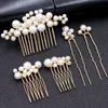 5 PCSt Simulated Pearl Hair Pins Clips and Comb For Women Flowers Hair Combs Wedding Bridal Party Hair Jewelry For Gift Women