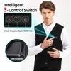 Men's Vests Smart Heated Vest Men Usb Rechargeable Electric Self Heating Vest Women Fleece Thermal Heated Jacket Heating Clothes Warm Coat 231109