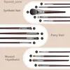 Makeup Brushes OVW 18/24 Goat Makeup Brush Set with Zipper Case Travel Cosmetic Bag Make Up Brushes Professional Studio Synthetic Quality Brush Q231110