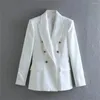 Kombinezony damskie Uniizera Spring Suit Single Bremied Slim Fiting Osobanie All Game Solid Color Kurtka 2284646 800