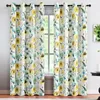 Curtain Flower Window Elegant Floral Printed Curtains For Bedroom Living Room Kitchen Decor Drapes High Shading(70%-90%) Drape