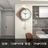 Relógios de parede Arte Metal Adesivo Número Pêndulo Design Moderno Simples Quadrado Sala de Estar Wanddecoratie Decoração Minimalista