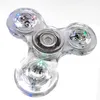 2023 Christmas luminous crystal gyro transparent led fingertip gyro decompression toys for children toy