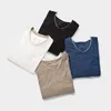 Heren t shirts 2023 lente lange mouw t-shirt mannen casual basi catton t-shirt top man wit y2595