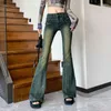 Damesjeans streetwear vintage flare 2000s y2k hoge taille denim broek Europese mode 90s esthetische brede been cowboybroek