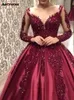 V Neck Maxi for Women Fashion Spring Long Sleeve Sexy Dress Chic Elegant Lace Ball Gown Evening Dresses