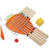 Roestvrij staal BBQ Tools Telescoping Marshmallow Hot Dog Roasting StickskewerssexTending Roaster met houten handvat voor koken/kampvuur/Bonfire/Grill Smores