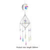 Garden Decorations Wind Chime Crystal Light Catcher Hanging Ornament Diamond Moon Prism Craft Gifts