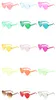 LaFont Eyewear Heart Shape Kids Solglasögon 44 Stil Jelly Color One Piece Lenes Frameless Dazzling Color Glasses For Girls