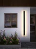 Lampade da parete per esterni LED Portico Luce Solar Powered IP65 Impermeabile 20cm 60cm 100cm Apparecchio Rettangolare Acrilico Bianco caldo