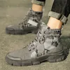 Sapatos de segurança sapatos masculinos camo martin botas outono/inverno trabalho wear casual botas curtas 231110