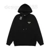 Sweats à capuche pour hommes Sweatshirts Designer Automne Nouveau Triangle En Cuir Étiquette À Capuche Cordon Col Rond Pull 7XLK