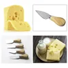 4pcs/مجموعة أدوات سكين الجبن مفيدة مجموعة من خشب البلوط مقبض بيتزا سكين شوكة مجموعة الممتدين لقطع مجموعات لوحات الخبز 50Set
