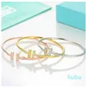 Other Accessories Bangle Bracelet Double t Wristband White Women s Cm Open Adjustment Silver Rose Gold Gift Box