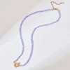 Gargantilha Zmzy atacado 3mm contas de concha natural moda corrente colar para mulheres charme de cobre colares para mujer