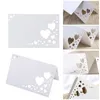 Cartões de felicitações 50pcs Heart Hollow Nome Place Wedding Guest (White)