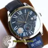 TW F5 Version THK-12mm Drive De WSNM0011 Cal 1904-PS MC Automatische römische Ziffer Blaues Zifferblatt Herrenuhr 316L Stahlgehäuse Leder 2666