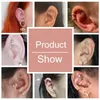 Stud -oorbellen AOEDJ 16G Flower Rook Earring Piercing roestvrij staal wenkbrauwring Crystal CZ Tragus Women