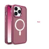 iPhone 15 14 Pro Max Magnetic Phone Case för Apple 13 12 Plus Samsung Galaxy S23 Skinvänlig Matte Metal Bezel Frame-knapp Magsafe-kompatibla Fundas Coque-bakslag