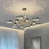 Chandeliers Black Ceiling Chandelier Bedroom Star Projection Fashionable Atmosphere Hall Lamp Nordic For Led Dining Room