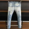 DSQ PHANTOM TURTLE Herren-Jeans, Herren-Luxus-Designer-Jeans, dünn, zerrissen, cooler Typ, lässiges Loch, Denim, modische Marken-Passform, Me252a