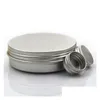 Bouteilles d'emballage en gros vide aluminium baume à lèvres conteneurs crème cosmétique pots étain artisanat pot bouteille 5 10 15 30 50 100G goutte livraison Dhwe8