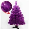 Décorations de Noël 60cm Décoration d'arbre violet pour la maison Joyeux Noël Fête Ornement Événement Pin Cryptage