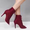 Dress Shoes Roman High Heel Women mode vaze vissen mond dunne hak sandalen zomer plus size stripper dames schoenen 230410