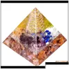 Bijoux Pochettes Sacs Pochettes Emballage Affichage Tumbeelluwa Chakra Cristal Orgonite Pyramide Générateur D'énergie Avec Du Fil De Cuivre Ro Dro Dh6Al