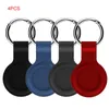 Keychains 4pc Acessórios inteligentes simples e de alta qualidade para airtags Silicone Protective Sleeve Caso Caso Anti-Perd Device Keychain