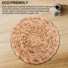 Table Mats 18 Pack Round Water Hyacinth Placemat Quality Woven Wicker Place 25cm