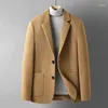 Garnitury męskie wiosenne i jesienne garnitury Business Casual Top Wool Coat Solid Kolor High End Mash