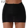 Falda elástica fruncida minifalda damas verano mini s cintura media cintura elástica fruncida para fiesta club nocturno 230410
