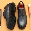 Модельные туфли, повседневные деловые оксфорды, броги, свадебные формальные мужские туфли для жениха, мужская обувь ручной работы с круглой головкой, дизайнерские мужские туфли