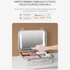 Kosmetisk arrangör Ladies Wash Bag With Mirror LED Light Women Make Up Pouch Portable Waterproof Large Capacity Makeup Storage Box For Travel 231102