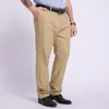 Men's Pants Boutique Men's Large Size 38-52 Stretch Fashion Solid Color Casual Business Straight Loose Fat Guy Trousers