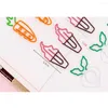 100pcs/Lot Kawaii Cartoon Fruit Fruit Metal Metalmark Mini Paper Clip Book Markers School Office Supply بالجملة