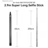 Selfie Monopods 2.9m Super Long Carbon Fiber Invisible Selfie Stick for Insta360 X3 / Action 3 /GoPro 11 Camera Selfie Stick Q231110