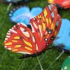 Garden Decorations 50 Pcs Outdoor Plastic Flower Pot Butterflies Sticks Green Ornaments