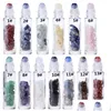 Packing Bottles Wholesale Essential Oil Diffuser 10Ml Clear Glass Roll On Per With Crushed Natural Crystal Quartz Stone Roller Ball Dhxfn