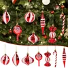 Kerstversiering 14-delige set Balboomornamenten Rood snoepgoed Kerst hangende hangers Navidad Jaar thuis 2024 Geboortegeschenk 231109