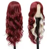 yielding Wig long curly hair wig women's hair wigs medium split large wave wig synthetic fiber full head cover